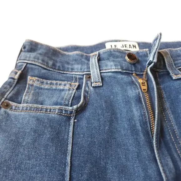 LE JEAN Amelia Pleated Straight Flare Leg Jeans Women sz. 24 (0) | MSRP $274 - Picture 9 of 10